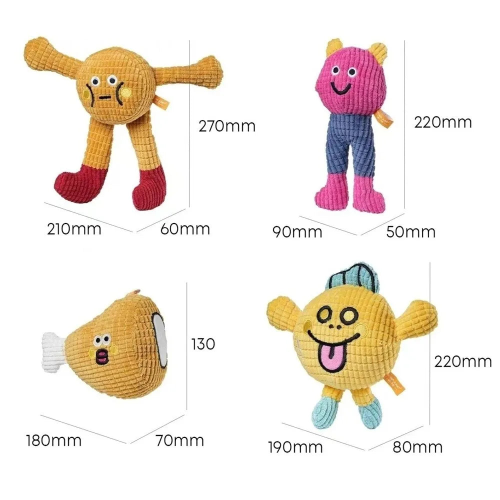 CozyClaw™ interactive squeaky pet toy – squeaky feature infographic