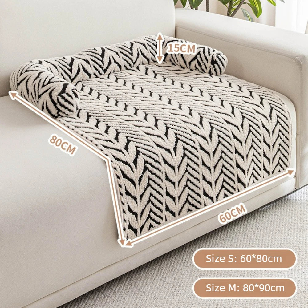 CozyClaw™ plush pet sofa size comparison – 60x80cm vs 80x90cm dimensions chart