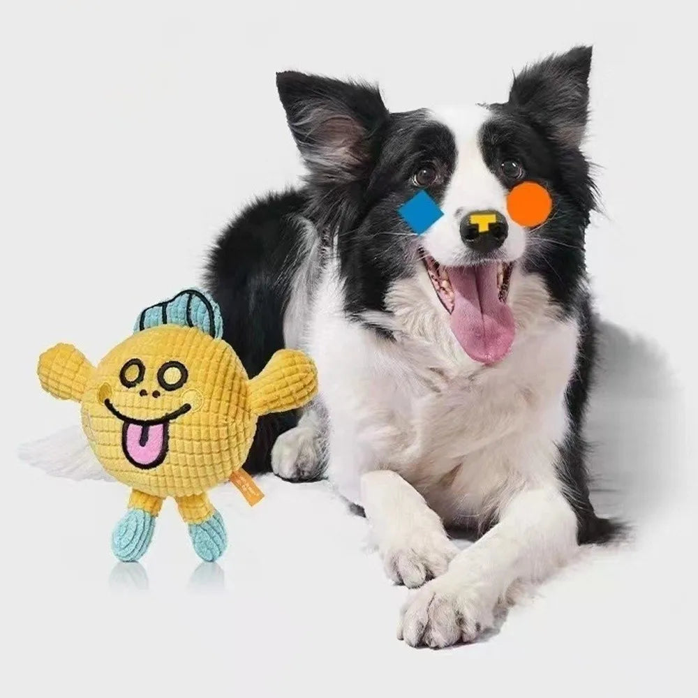 CozyClaw™ waffle squeaky chew toy – detail view